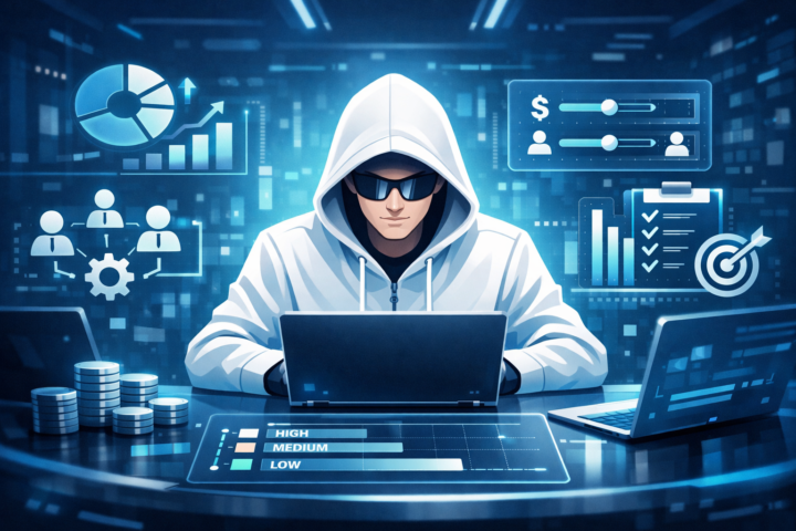 Tim bisnis membahas strategi pengelolaan sumber daya anggaran dan SDM terbatas di kantor modern