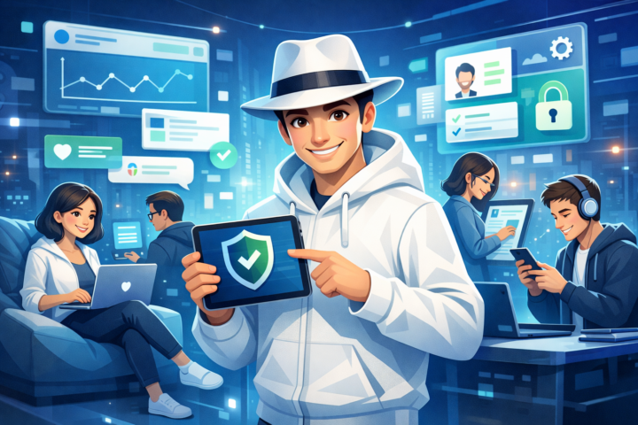 Antarmuka produk digital yang mudah digunakan dengan desain sederhana dan pengguna yang puas