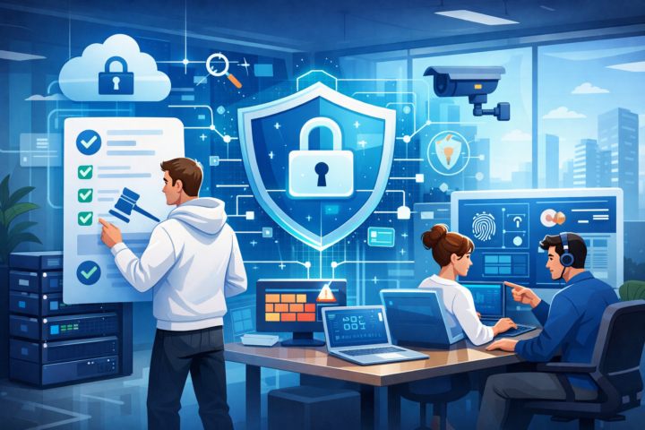 Ilustrasi penerjemahan regulasi keamanan menjadi program keamanan operasional di organisasi