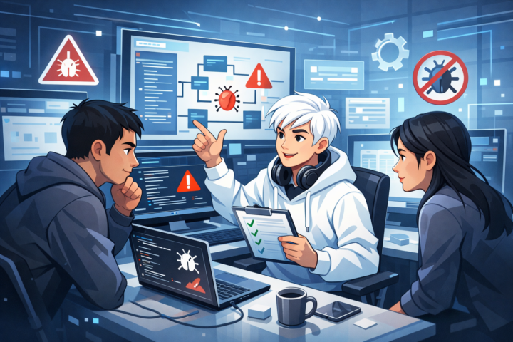 Tim programmer menghindari kesalahan dalam proses pengembangan aplikasi dengan diskusi dan perencanaan