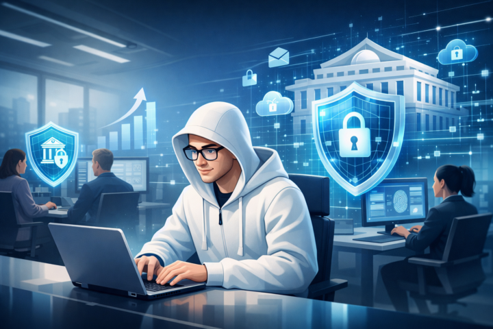 Ilustrasi strategi bertahap dalam meningkatkan ketahanan siber di instansi dengan teknologi dan manajemen risiko