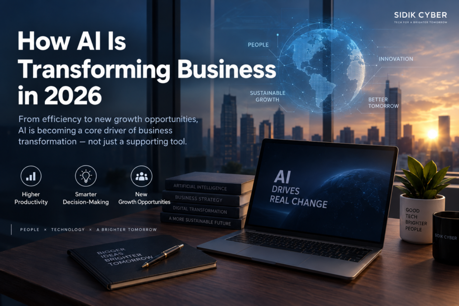 Ilustrasi transformasi bisnis digital, AI, dan integrasi teknologi untuk ekonomi digital ASEAN 2026